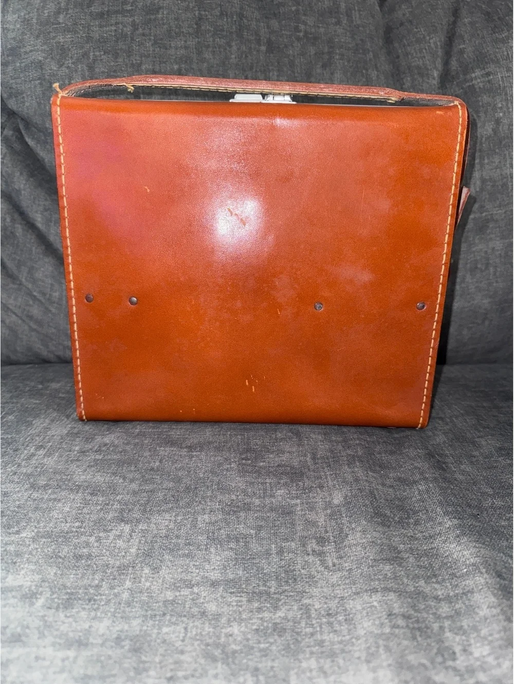 Polaroid OneStep Closeup Instant Film Camera with Brown Leather Case Untested